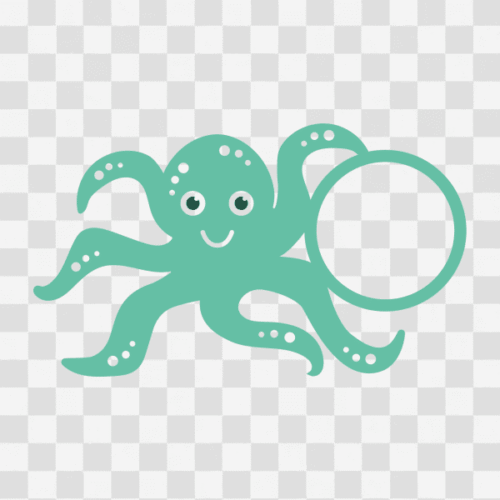 Free Octopus Monogram Design Clipart