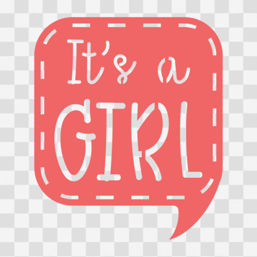 Free it’s a Girl Thought Bubble Clipart