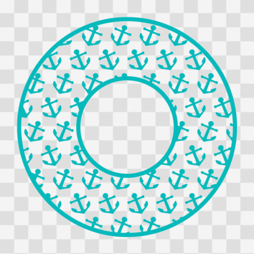 Free Anchor Circle Monogram Frame Design 3 Clipart