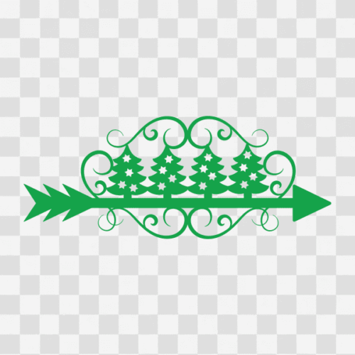 Free Christmas Tree Arrow Sign Clipart