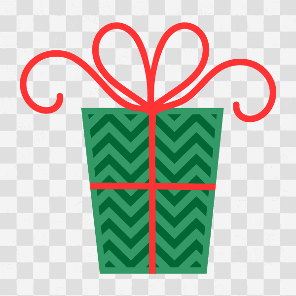 Free Christmas Present Chevron Pattern Clipart