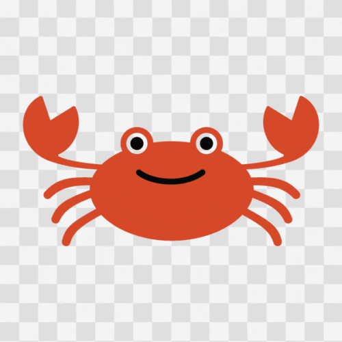 Free Happy Crab Design Clipart