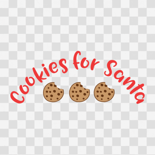 Free Cookies for Santa Text Clipart
