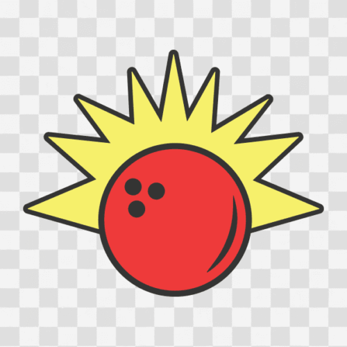 Free Smashing Bowling Ball Design 1 Clipart