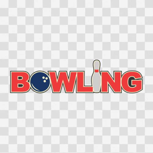 Free Bowling Word Art Design Clipart