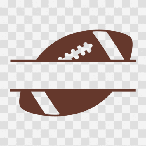 Free Football Split Monogram Design Clipart