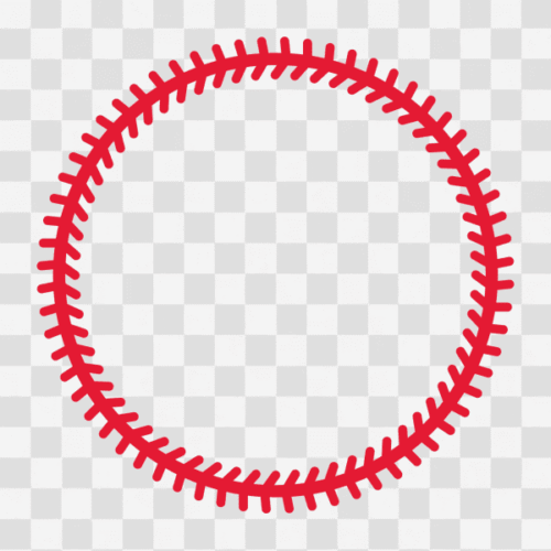 Free Baseball Stitches Circle Monogram Frame Clipart