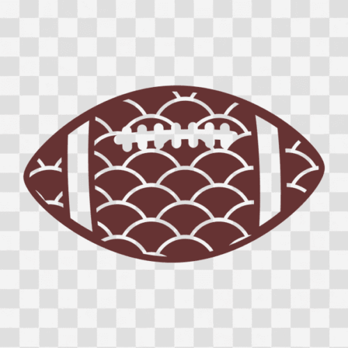 Free Patterned Football Design | Scallop Pattern Clipart