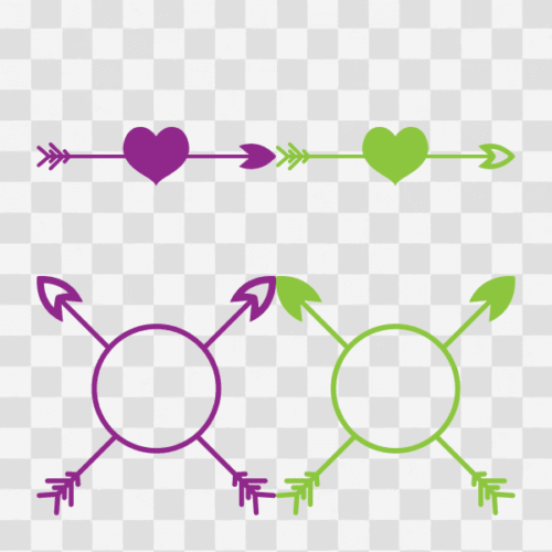 Free Arrow Designs and Circle Monogram Frame Set Clipart