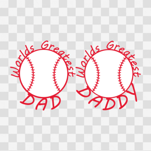 Free Baseball - World's Greatest Daddy/Dad Design Clipart
