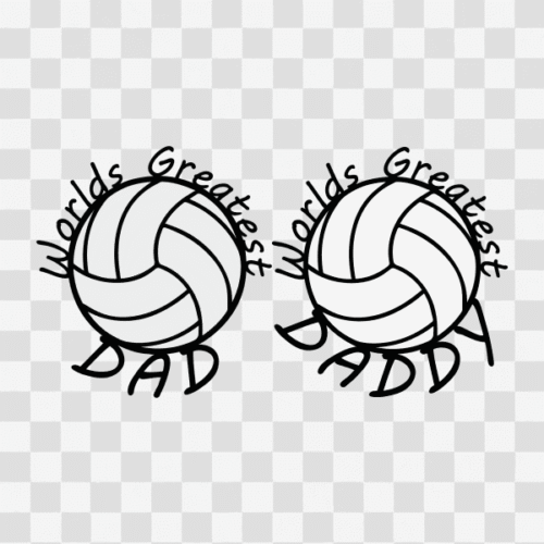 Free Volleyball - World's Greatest Daddy/Dad Design Clipart