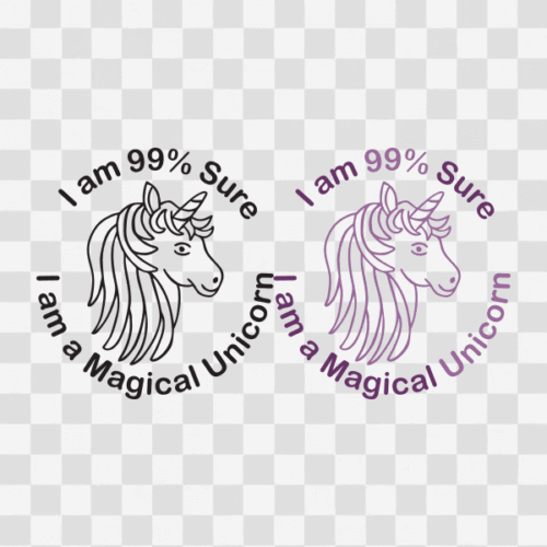 Free I am 99% Sure I am a Magical Unicorn Clipart
