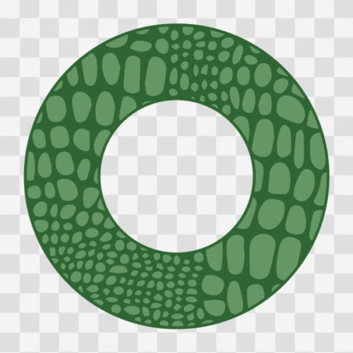 Free Alligator Print Circle Monogram Frame Clipart