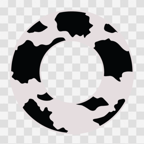 Free Cow Print Circle Monogram Frame Clipart