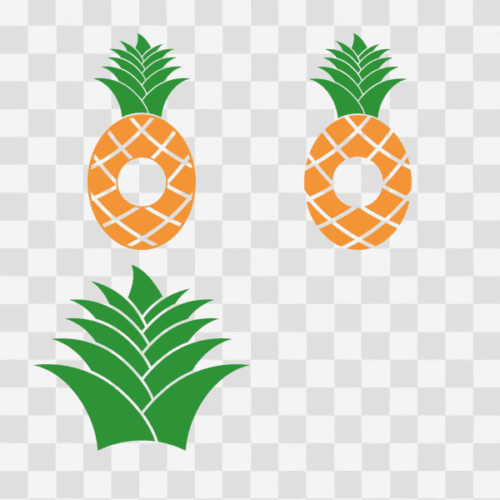 Free Pineapple Monogram Designs Set Clipart
