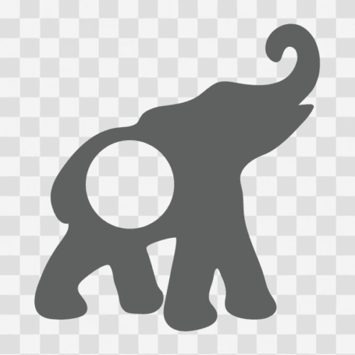 Free Elephant with Circle for Monogram Clipart