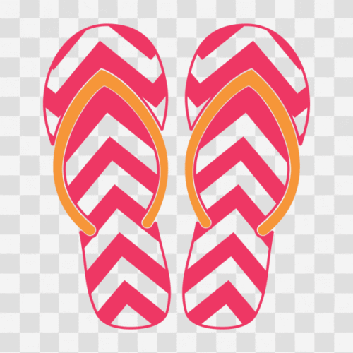Free Chevron Pattern Flip Flop Design Clipart