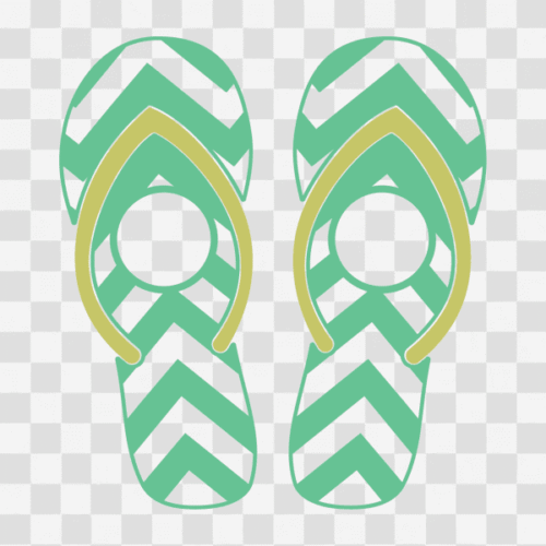 Free Chevron Pattern Flip Flop Monogram Design Clipart