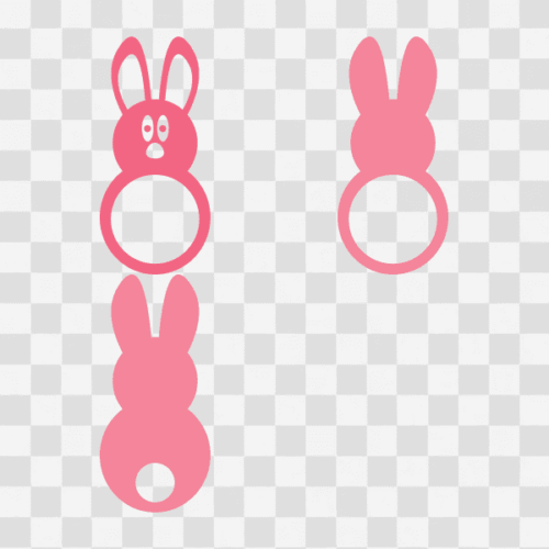 Free Easter Bunny Monogram Designs Set Clipart