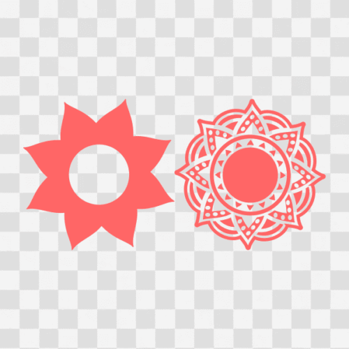 Free Mandala Circle Monogram Frame Design 2 Clipart