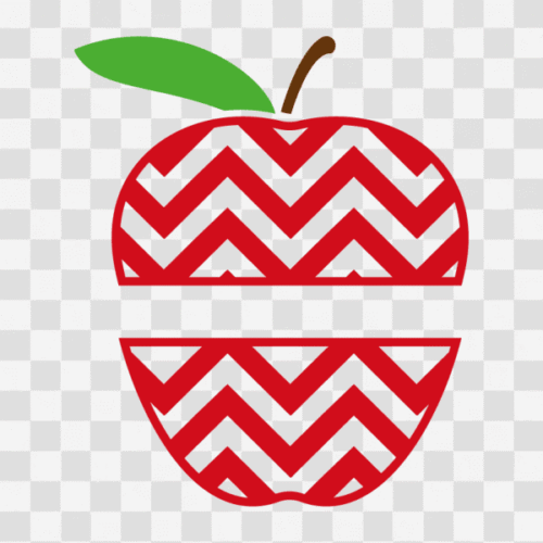 Free Apple Split Monogram Chevron Pattern Clipart