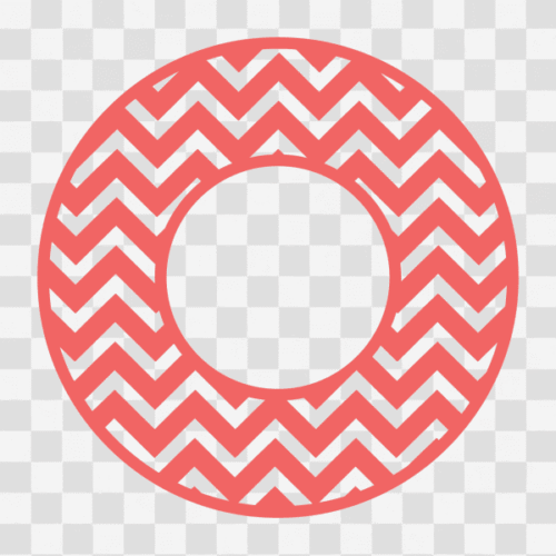 Free Chevron Pattern Circle Monogram Frame Clipart