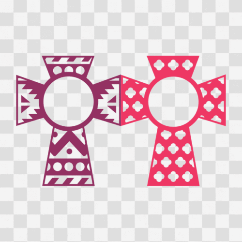 Free Monogram Cross Design Set 4 Clipart