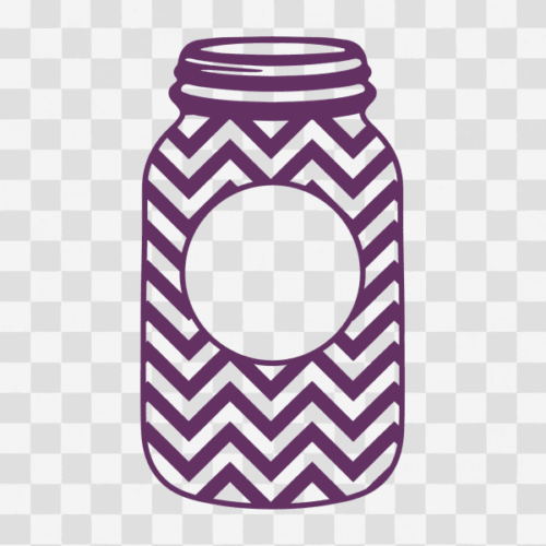 Free Mason Jar Monogram Design - Chevron Pattern Clipart