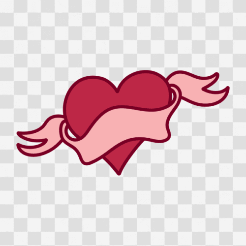Free Heart with Ribbon Clipart