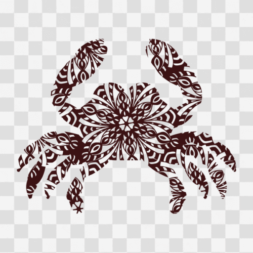 Free Crab Mandala Pattern Design Clipart