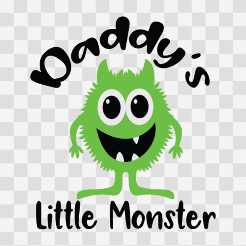 Free Daddy's little Monster Design Clipart