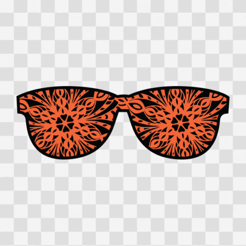 Free Mandala Pattern Sunglasses Design Clipart