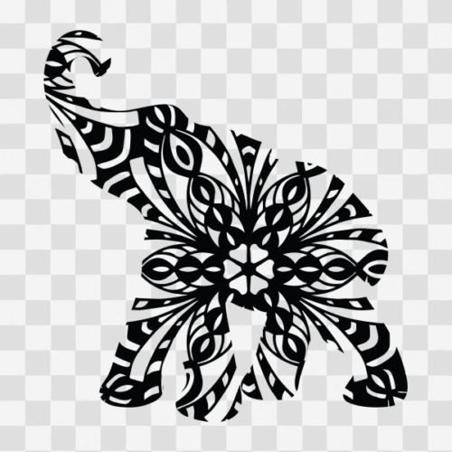 Free Elephant Mandala Pattern Clipart