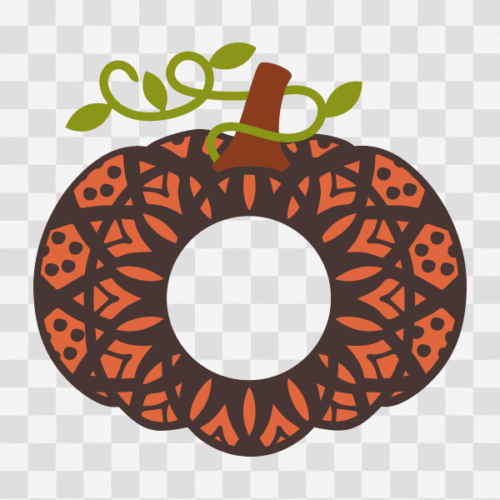 Free Mandala Pumpkin Monogram Design Clipart