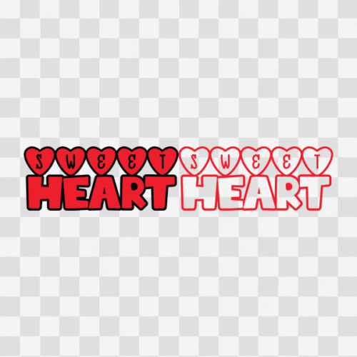 Free Sweet Heart Word Art Design Clipart