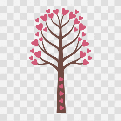 Free Valentines Heart Tree Design Clipart