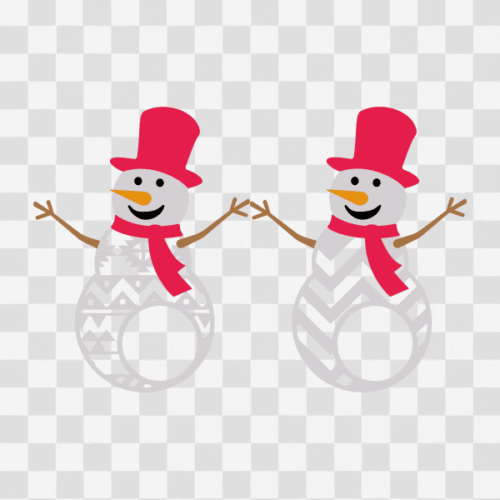 Free Patterned snowman Design Set 1 - Aztec and Chevron Clipart