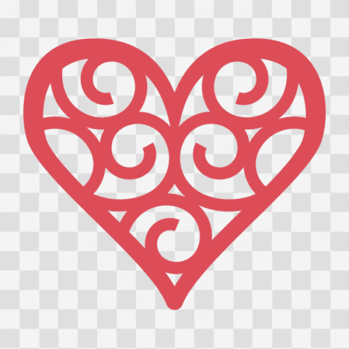 Free Swirl Heart Design Clipart