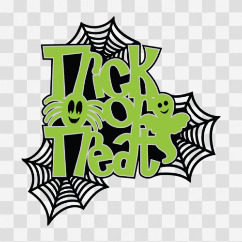 Free Trick or Treat Phrase Design Clipart