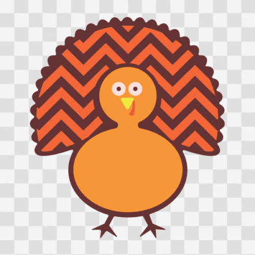 Free Turkey Design 1 Chevron Pattern Clipart