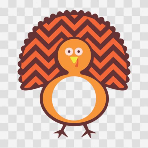 Free Turkey Monogram Design 1 Chevron Pattern Clipart