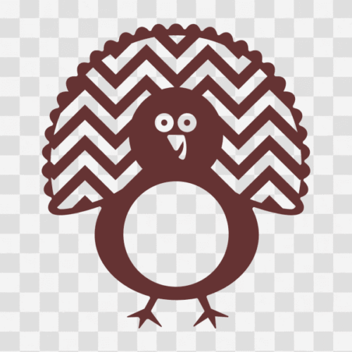 Free Turkey Monogram Design 2 Chevron Pattern Clipart