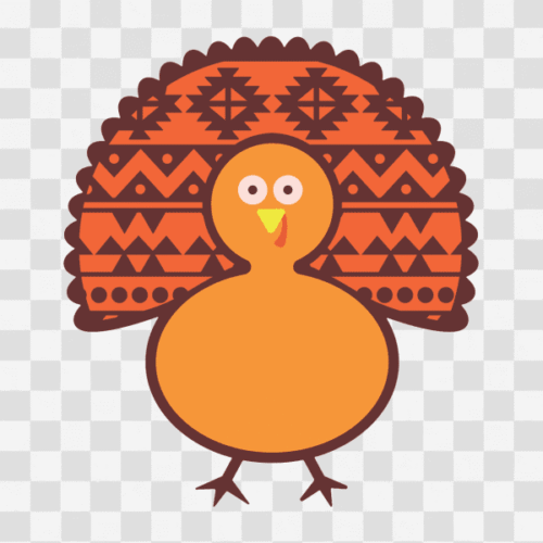 Free Turkey Design Aztec Pattern Clipart
