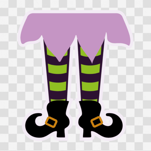 Free Witch Legs Design Clipart