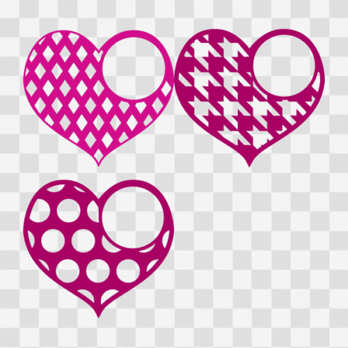 Free Patterned Heart Monogram Designs 2 Clipart