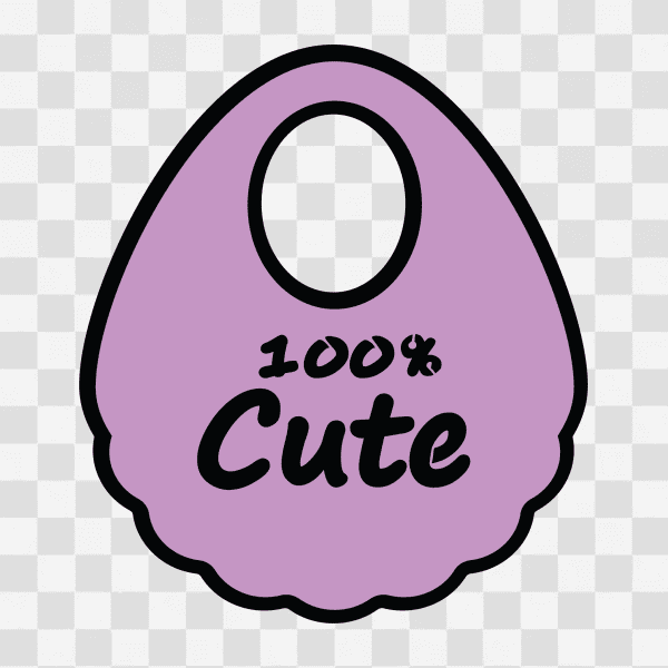Free Baby Bib Design 100% Cute Clipart