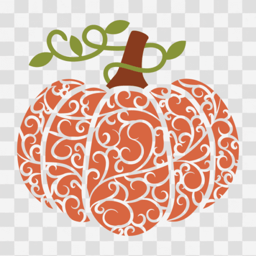 Free Flourish Pumpkin Design Clipart