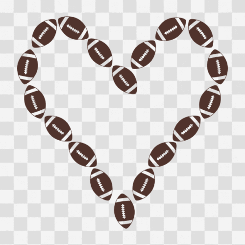 Free Football Heart Design 2 Clipart