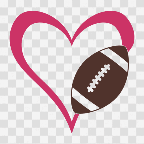 Free Football Heart Design 1 Clipart