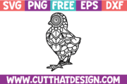 Free Mandala Chick SVG Cricut